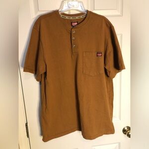Wrangler Men’s Workwear 1/4 Button Up Short Sleeve Shirt